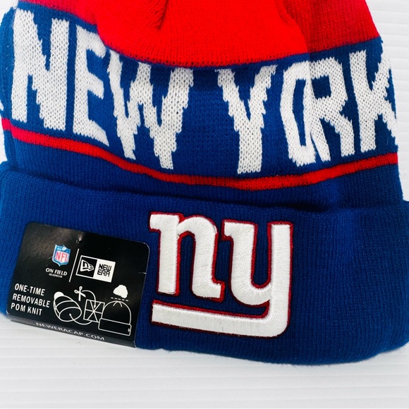 NFL New York Giants Pom Knit Beanie - Picture 2 of 5